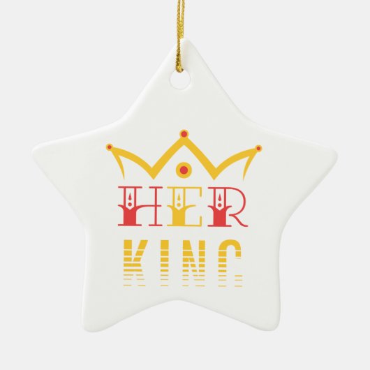 Haar koning keramisch ornament (Voorkant)