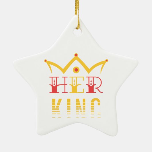 Haar koning keramisch ornament (Achterkant)