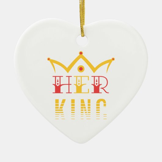 Haar koning keramisch ornament (Voorkant)