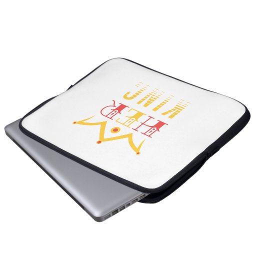 Haar koning laptop sleeve (Voorkant onderkant)