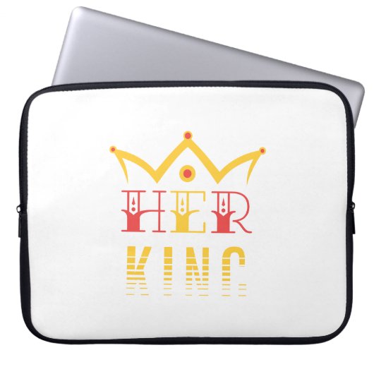 Haar koning laptop sleeve (Voorkant)
