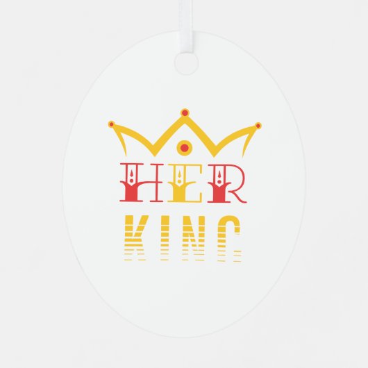 Haar koning metalen ornament (Achterkant)