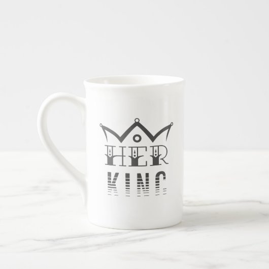 Haar koning porselein kop (Links)