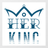 Haar koning raamsticker (Vel)