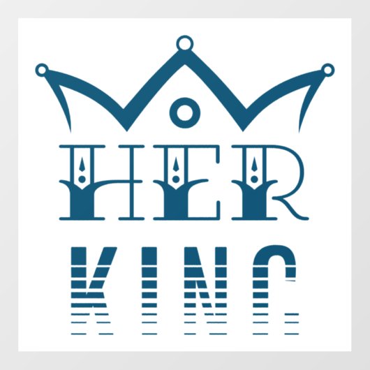 Haar koning raamsticker (Vel)