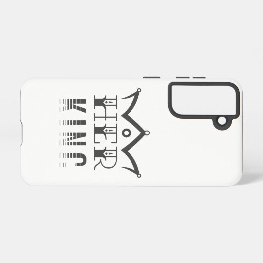 Haar koning samsung galaxy hoesje (Achterkant horizontaal)