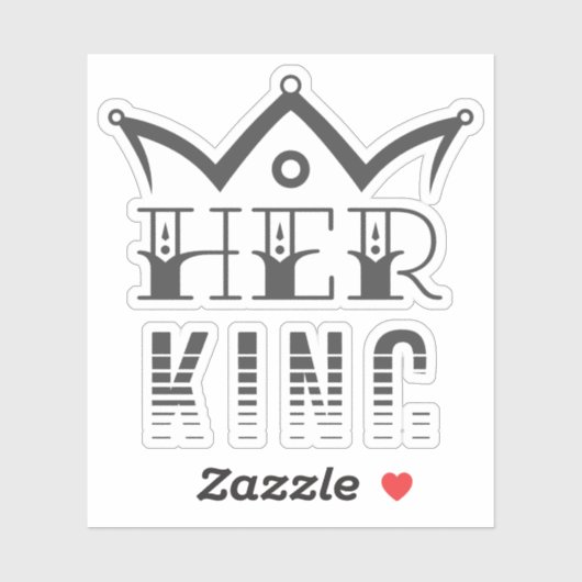 Haar koning sticker (Vel)