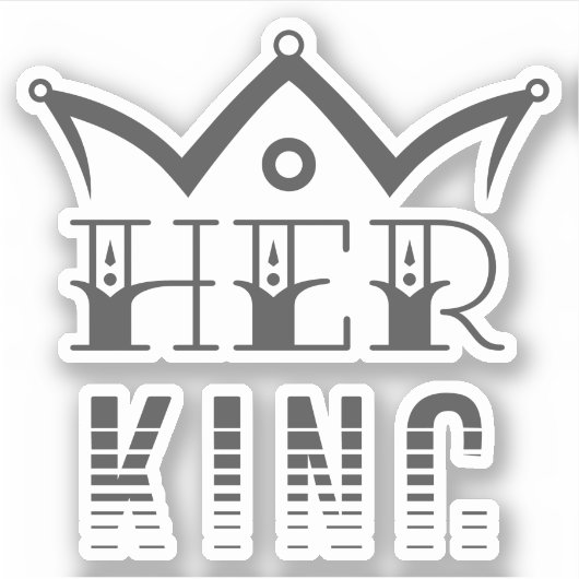 Haar koning sticker (Voorkant)