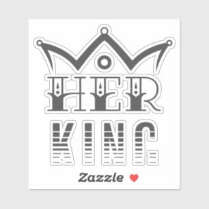 Haar koning sticker