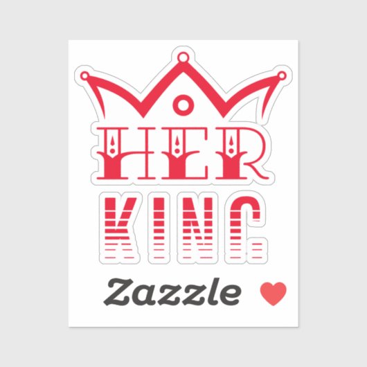 Haar koning sticker (Vel)