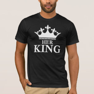 Haar Koning T-shirt Zijn koningin koppelt T-shirt