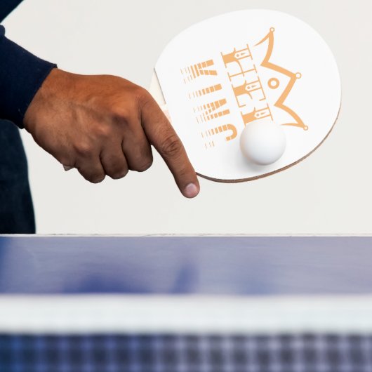 Haar koning tafeltennisbatje (Insitu)
