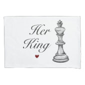 Haar Koning Zijn koningin Chess Romantic Love Coup Kussensloop (Voorkant-Links)