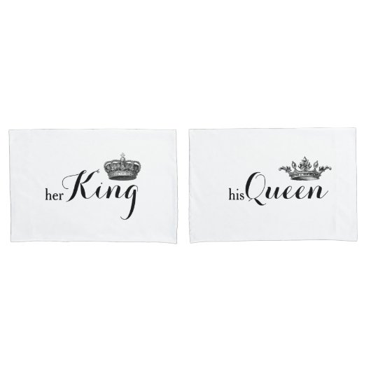 "Haar koning, zijn koningin" V2 Kussensloop set (Voorkant-Set)
