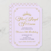 Haar koninklijke schoonheid Gold prinses 5 de verj Kaart (Voorkant / Achterkant)