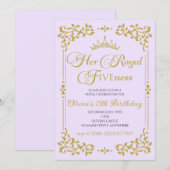 Haar koninklijke schoonheid Gold prinses 5 de verj Kaart (Voorkant / Achterkant)