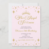 Haar koninklijke schoonheid Gold prinses 5 de verj Kaart (Voorkant)
