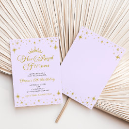 Haar koninklijke schoonheid Gold prinses 5th Birth Kaart