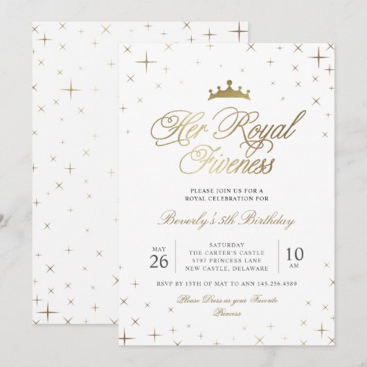 Haar Koninklijke Veerling Kaart (Voorkant / Achterkant)