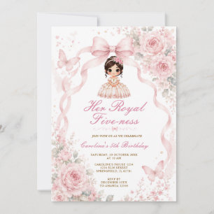Haar Koninklijke Vijfheid Meisje Prinses Roze Verj Kaart