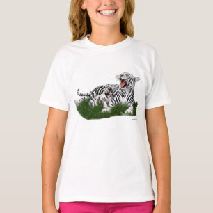 Haar krab aan de rand scheuren t-shirt
