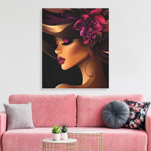 HAAR KROON #11 CANVAS AFDRUK (Insitu (Woonkamer))