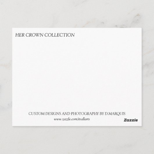 HAAR KROON #1 BRIEFKAART (Achterkant)