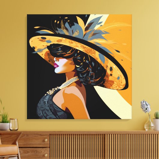 HAAR KROON #1 CANVAS AFDRUK (Insitu (Woonkamer))