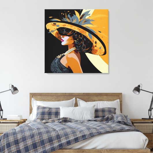 HAAR KROON #1 CANVAS AFDRUK (Insitu (Slaapkamer))