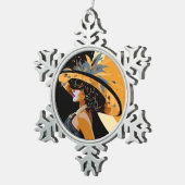 HAAR KROON#1 TIN SNEEUWVLOK ORNAMENT (Rechts)