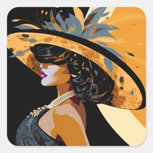 HAAR KROON #1 VIERKANTE STICKER (Voorkant)