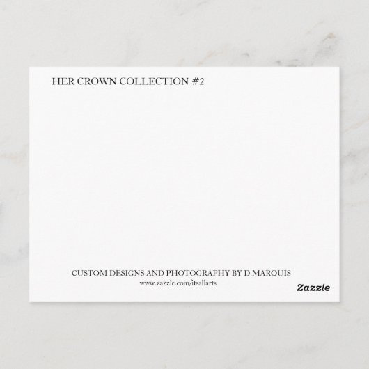 HAAR KROON #2 BRIEFKAART (Achterkant)