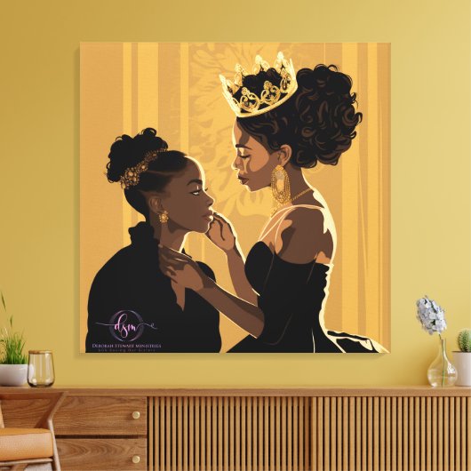 HAAR KROON #2 CANVAS AFDRUK (Insitu (Woonkamer))