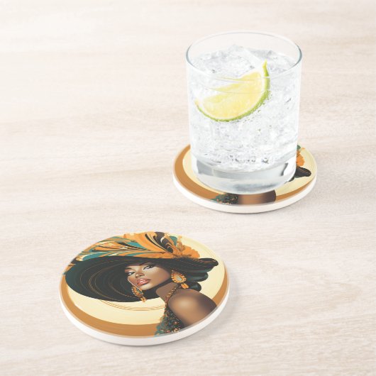 HAAR KROON #2 ZANDSTEEN ONDERZETTER (Zijkant)