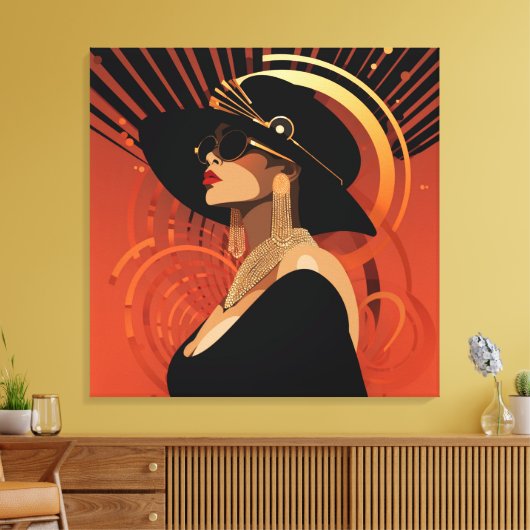 HAAR KROON #3 CANVAS AFDRUK (Insitu (Woonkamer))