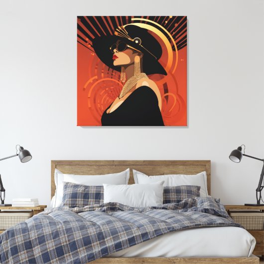 HAAR KROON #3 CANVAS AFDRUK (Insitu (Slaapkamer))