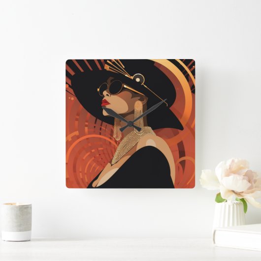 HAAR KROON #3 VIERKANTE KLOK (Huis)