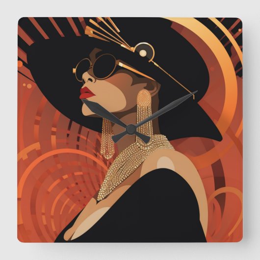 HAAR KROON #3 VIERKANTE KLOK (Voorkant)