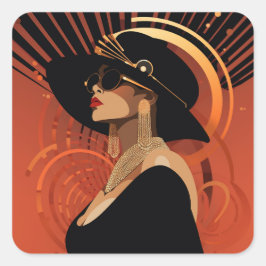 HAAR KROON #3 VIERKANTE STICKER