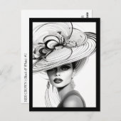 HAAR KROON (ZWART EN WIT) #2 BRIEFKAART (Voorkant / Achterkant)