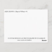 HAAR KROON (ZWART EN WIT) #2 BRIEFKAART (Achterkant)