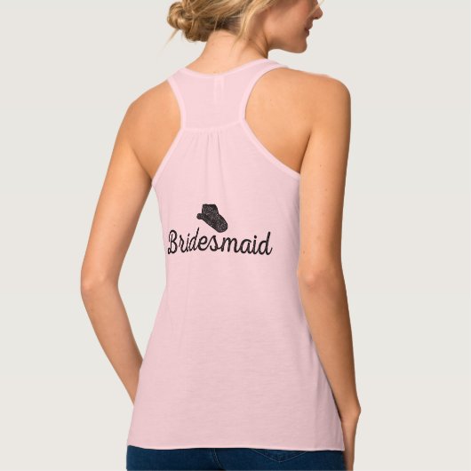Haar laarzen waren gemaakt voor de bridesmaids. tanktop (Achterkant)