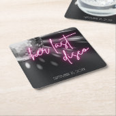 Haar laatste Disco Bachelorette party Napkins Kartonnen Onderzetters (Schuin)