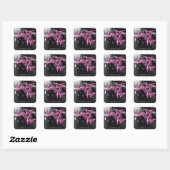 Haar laatste Disco Bachelorette party Napkins Squa Vierkante Sticker (Vel)