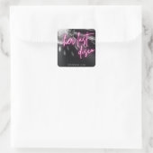 Haar laatste Disco Bachelorette party Napkins Squa Vierkante Sticker (Tas)