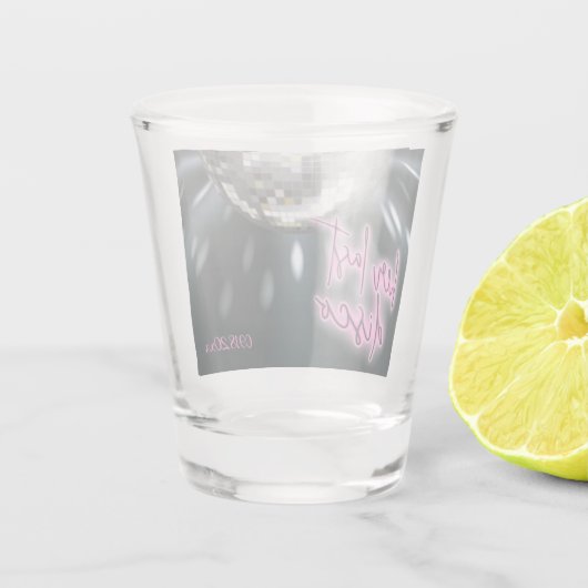 Haar laatste Disco Bachelorette party Shot Glas (Achterkant)