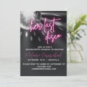 Haar laatste Disco Bachelorette Weekend Kaart (Staand voorkant)