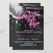 Haar laatste Disco Bachelorette Weekend Kaart (Voorkant / Achterkant)