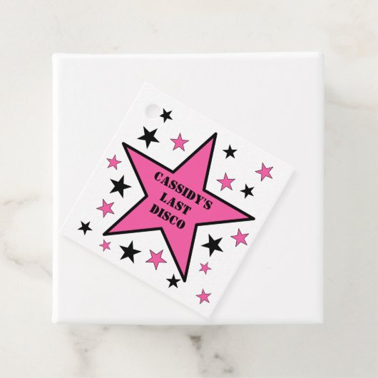 Haar laatste disco Cowgirl Bachelorette party Bedankjes Labels (In situ)