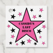 Haar laatste disco Cowgirl Bachelorette party Bedankjes Labels (Voorkant)
